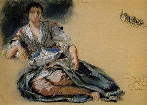 EUGENE DELACROIX-1834 FEMME ARABE ASSISE